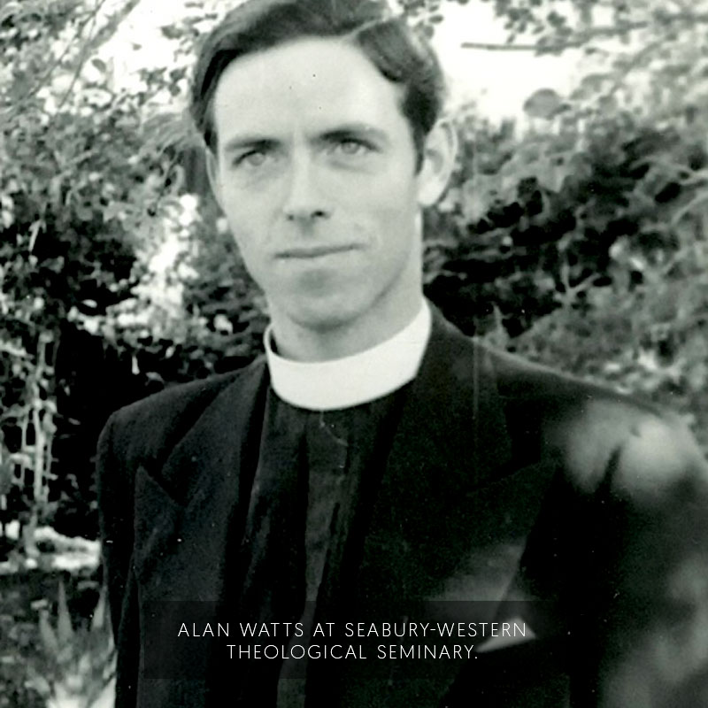 Alan Watts at Seabury Western Theological Seminary.